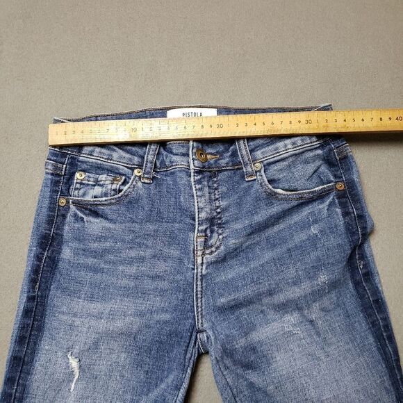 Pistola Womens Audrey Side Stripe Distressed Raw Hem P6730MTW-STT Jeans Size 25 - Picture 11 of 11
